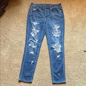 American Eagle Outfitters Blue Jeans Distressed
